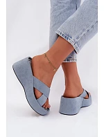 Dámske semišové ponožky G517 modré - Joalice Paris