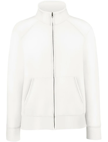 Fruit of the Loom Premium Lady-Fit Sweat Jacket Dámska mikina 16.2116 biela
