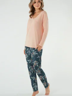 Talianska móda Julietta long length sp. farba:lososová/print