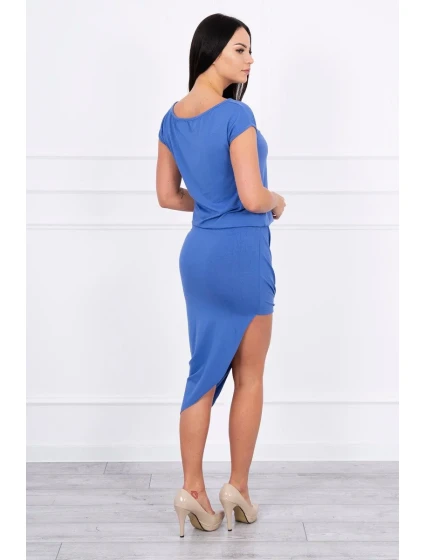 Asymetrické džínsové šaty