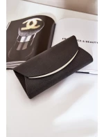 Błyszcząca Torebka Wizytowa Kopertówka Czarna Sastorea