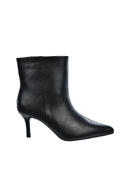 Kožené kotníčkové boty na podpatku s podšívkou Big Star model 22386431 Černé - Big Star Shoes