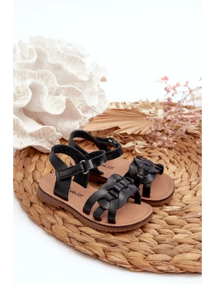Detské sandále so zapínaním na suchý zips, čierne Marimona Detské sandále so zapínaním na suchý zips, čierne Marimona