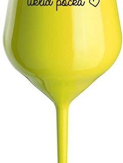 ČISTIACE ČASY - žltý nerozbitný pohár na víno 470 ml