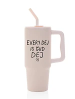 EVERY DEJ IS GUD DEJ - ružový cestovný termohrnček 900 ml