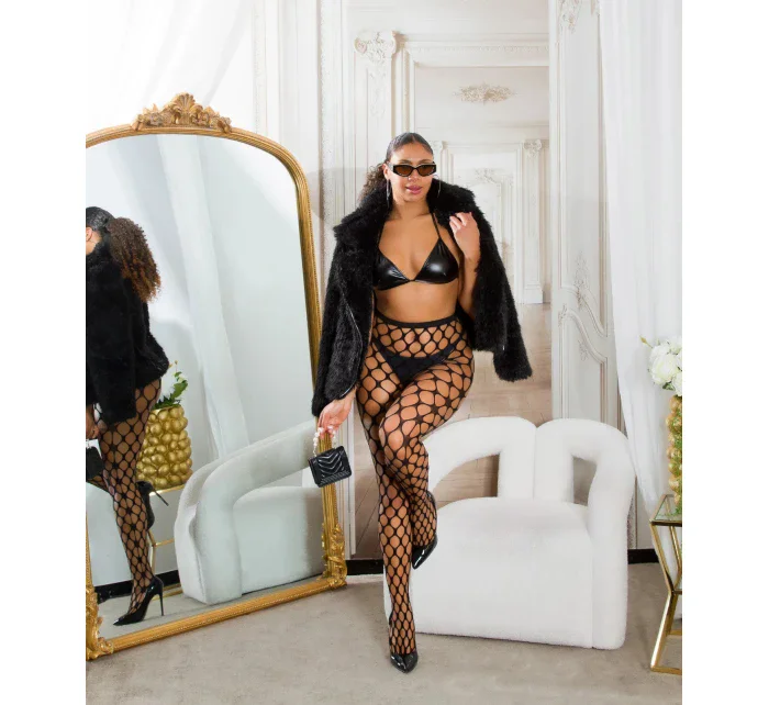 Sexy síťované punčocháče černé model 20904445 - In-style Fashion Sexy síťované punčocháče černé model 20904445 - In-style Fashion