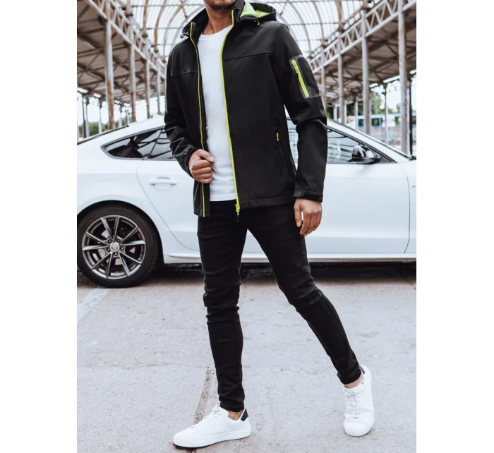 Pánská softshellová bunda s kapucí černá Dstreet model 21970352 - FashionStreet