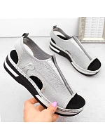 Pohodlné sandále Rieker W RKR686 metalic