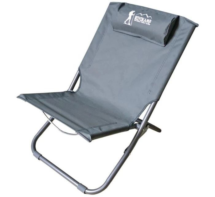 PLÁŽOVÉ SKLADACIE KRESLO ŠEDÉ PLÁŽOVÉ SKLADACIE KRESLO ŠEDÉ