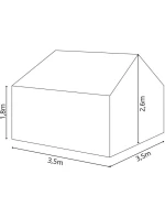 ZÁHRADNÁ GARÁŽ PIVILON 3,50x3,50x2,60M SASKA GARDEN GREY