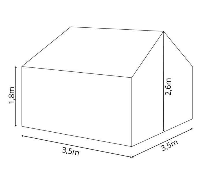 ZÁHRADNÁ GARÁŽ PIVILON 3,50x3,50x2,60M SASKA GARDEN GREY