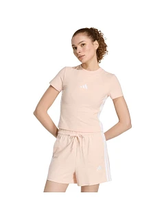 Koszulka damska Essentials 3Stripes Slim Baby róż model 22249517 - ADIDAS