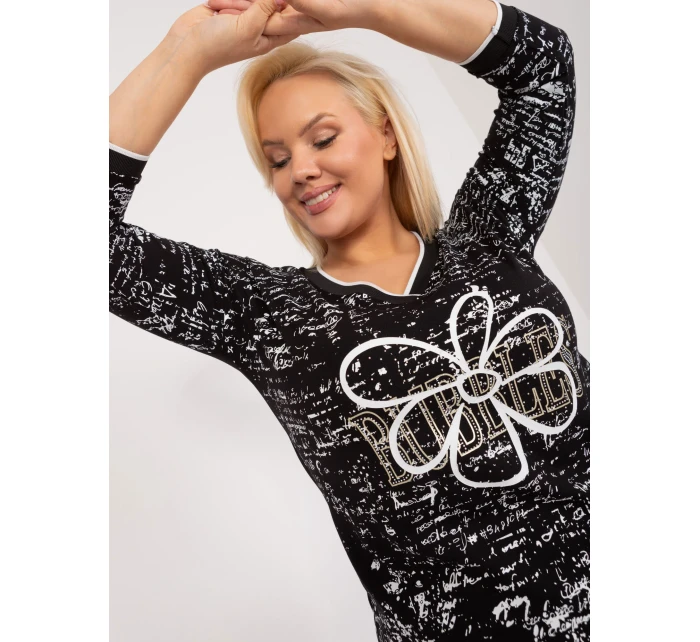 Blúzka RV BZ 9442.27 čierna farba Blúzka RV BZ 9442.27 čierna farba