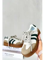 Dámske tenisky na platforme Beige-Green Nesonice Dámske tenisky na platforme Beige-Green Nesonice