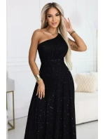 model 21941593 Dlouhé třpytivé večerní šaty na jedno rameno klasické černé - numoco basic model 21941593 Dlouhé třpytivé večerní šaty na jedno rameno klasické černé - numoco basic