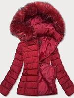 Dámska krátka zimná bunda červená (YP-20091-8)