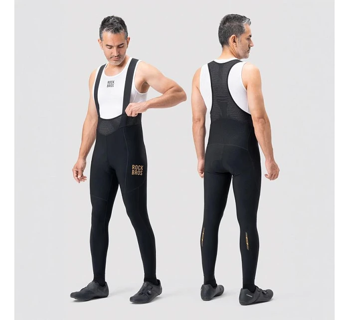 model 22114181 dlouhé fleecové cyklistické kalhoty se šlemi Velikost M černé - Rockbros