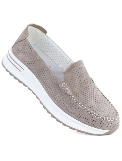 Kožené mokasíny na hrubej podrážke a šnurovacie fango Jezzi 9793