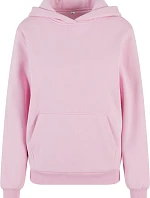 Build your Brand BY 289 Dámska mikina s kapucňou v oversize štýle „Fluffy“ 56.0289 soft pink