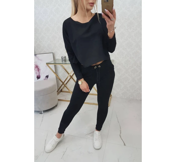 Souprava s oversize model 18744709 černé barvy - K-Fashion Souprava s oversize model 18744709 černé barvy - K-Fashion