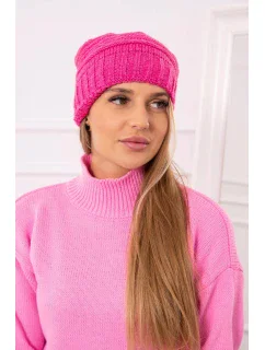 Dámská čepice tmavě růžová model 18751805 - K-Fashion
