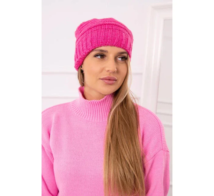 Dámská čepice tmavě růžová model 18751805 - K-Fashion Dámská čepice tmavě růžová model 18751805 - K-Fashion