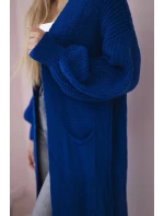 Sveter dlhý sveter chrpová modrá