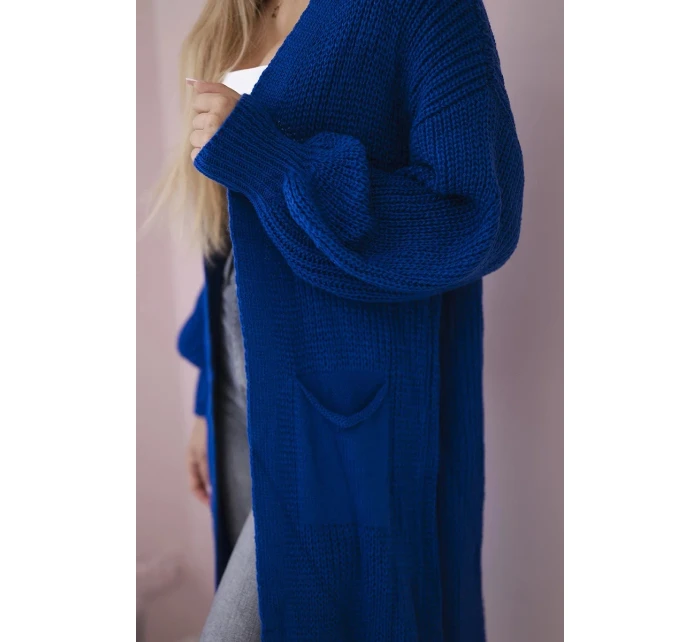 Sveter dlhý sveter chrpová modrá