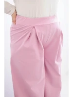 Dámské kalhoty Plus Size s širokými nohavicemi a model 21911610 jasně fialové - K-Fashion