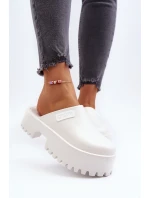 Damskie Klapki Na Masywnej Podeszwie Big Star NN274015 Białe