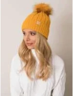 Dámská čepice JK CZ model 14838324 tmavě žlutá - FPrice Dámská čepice JK CZ model 14838324 tmavě žlutá - FPrice
