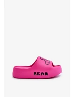 Dámske penové papuče na pevnej podrážke s medvedíkom Fuchsia Lamira Dámske penové papuče na pevnej podrážke s medvedíkom Fuchsia Lamira