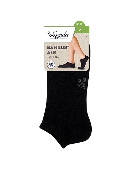 Pánské krátké bambusové ponožky BAMBUS AIR Černá - BELLINDA Pánské krátké bambusové ponožky BAMBUS AIR Černá - BELLINDA