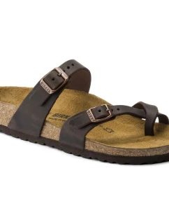 dámské žabky   z kůže hnědé model 21867305 - Birkenstock