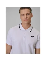 Pánske polo tričko s klasickým strihom 4F 4FRMM00TPTSM0940-10S Pánske polo tričko s klasickým strihom 4F 4FRMM00TPTSM0940-10S