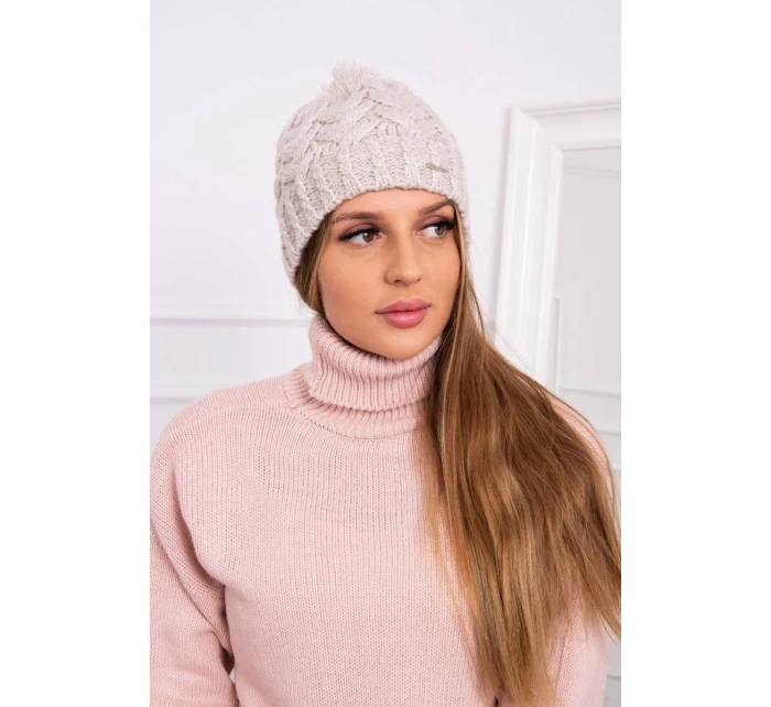 Fleecová čiapka Waleria K307 light beige Fleecová čiapka Waleria K307 light beige