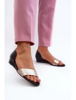 Kožené Sandály model 21659465 Černá - Maciejka