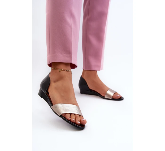 Kožené Sandály model 21659465 Černá - Maciejka