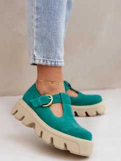 Semišové Polobotky S  Zelené model 21683963 - Zazoo