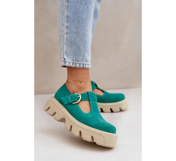 Semišové Polobotky S  Zelené model 21683963 - Zazoo