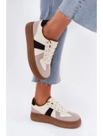 Dámské tenisky na platformě béžové model 21702556 - Boto Dámské tenisky na platformě béžové model 21702556 - Boto