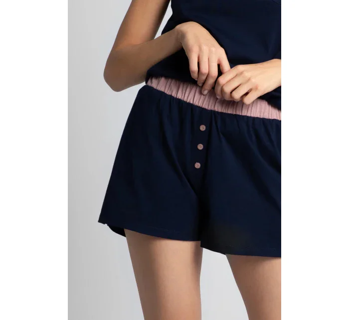 Dámské šortky na spaní modř model 18758567 - LaLupa Dámské šortky na spaní modř model 18758567 - LaLupa