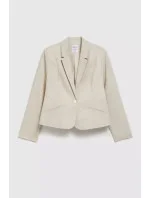 Dámska bunda L-MR-4310L Light beige - MOODO