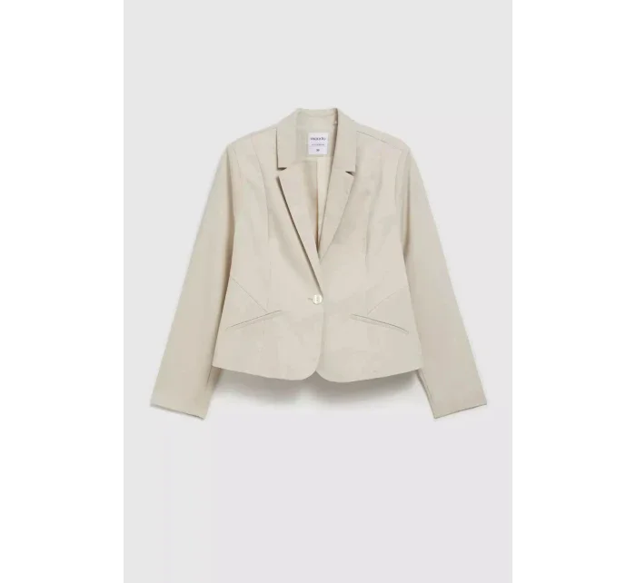 Dámska bunda L-MR-4310L Light beige - MOODO