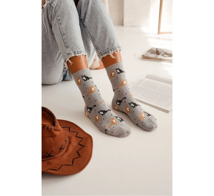 Dámske ponožky Mačky a bodky 0200.171 Dámske ponožky Mačky a bodky 0200.171