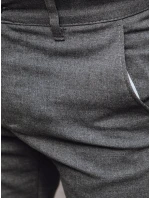 Pánské tmavě šedé chinos kalhoty Dstreet model 21977243 - FashionStreet