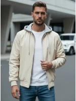 Pánská bunda bomber s kapucí bílá model 21986360 - Dstreet