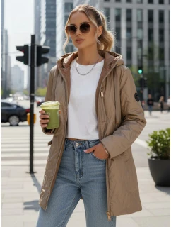 Dámská prošívaná přechodová bunda velbloudí barvy Dstreet model 21996000 - FashionStreet