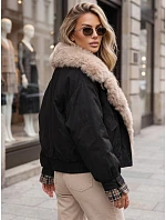 Krótka kurtka damska z  czarna model 22341047 - FashionStreet