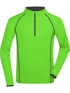 JN 498 Pánské funkční tričko s dlouhým rukávem model 22486988 bright green/black - Daiber